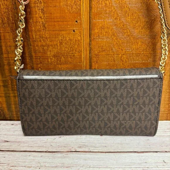 MICHAEL KORS Jet Set 2 in 1 Wallet-On-A-Chain Small Crossbody - Picture 2 of 7